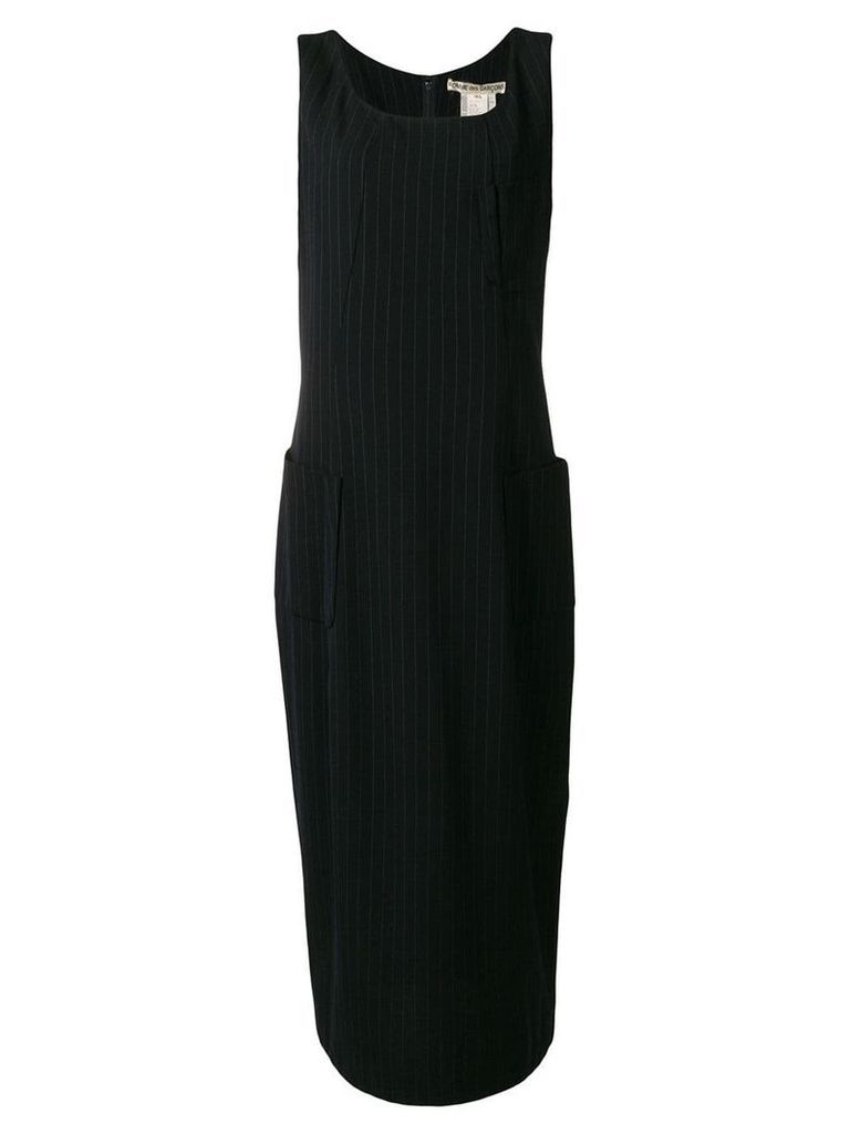 Comme Des Garçons Pre-Owned 1992 pinstriped midi dress - Black