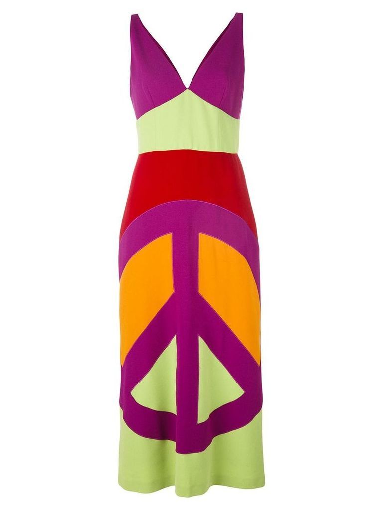 Moschino Pre-Owned peace print maxi dress - Multicolour