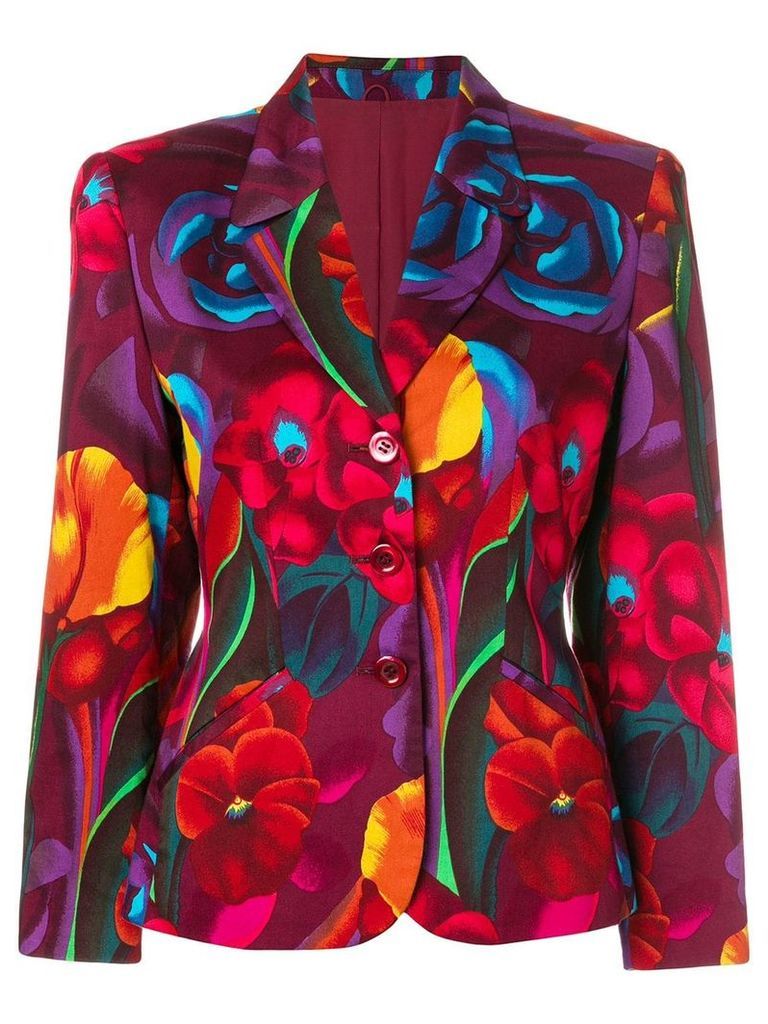 Kenzo Pre-Owned flower print blazer - Multicolour