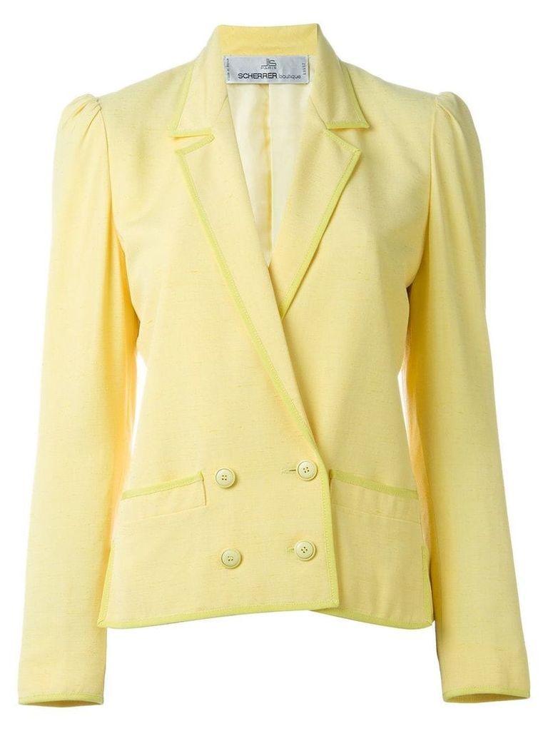 Jean Louis Scherrer Pre-Owned double breasted blazer - Yellow