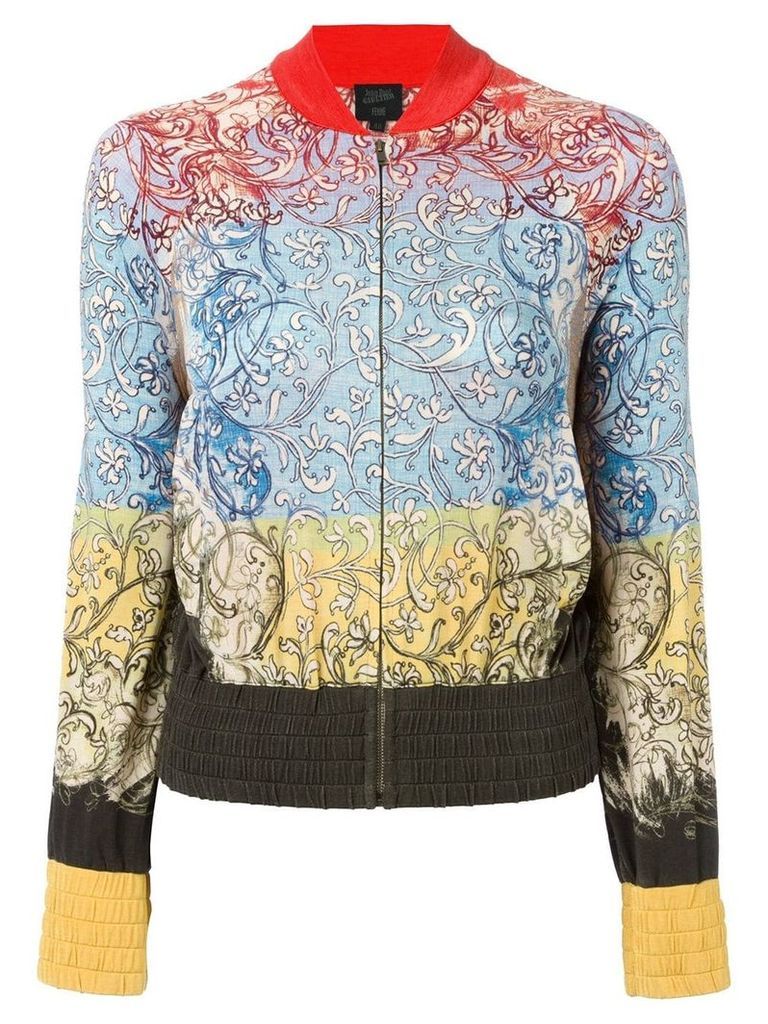 Jean Paul Gaultier Pre-Owned floral print bomber jacket - Multicolour