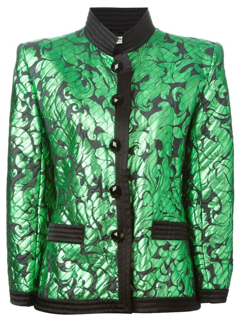 Yves Saint Laurent Pre-Owned fitted jacquard jacket - Green
