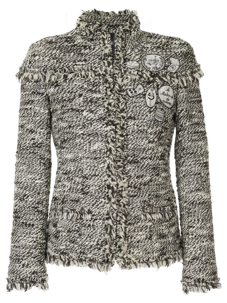 Chanel Pre-Owned CC button tweed jacket - Black