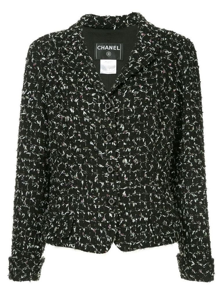 Chanel Pre-Owned tweed fitted blazer - Black