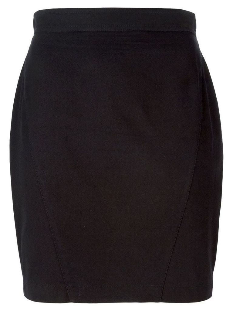 Thierry Mugler Pre-Owned high waisted mini skirt - Black