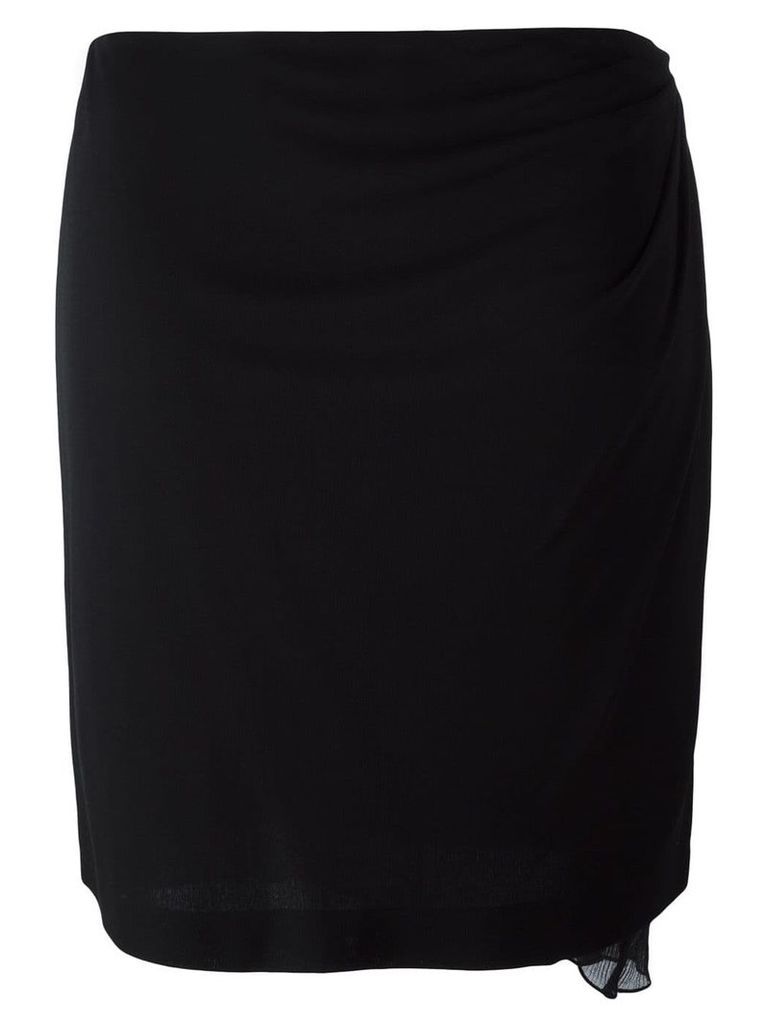 Romeo Gigli Pre-Owned mini wrap skirt - Black