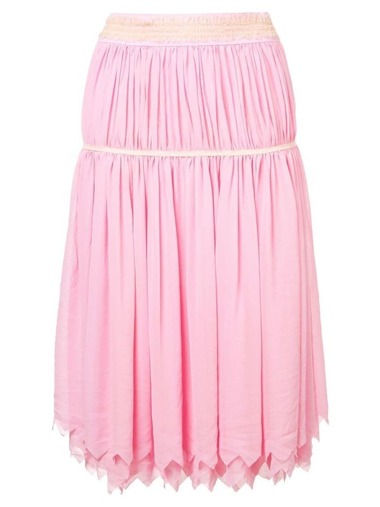 Comme Des Garçons Pre-Owned gathered geometric skirt - PINK