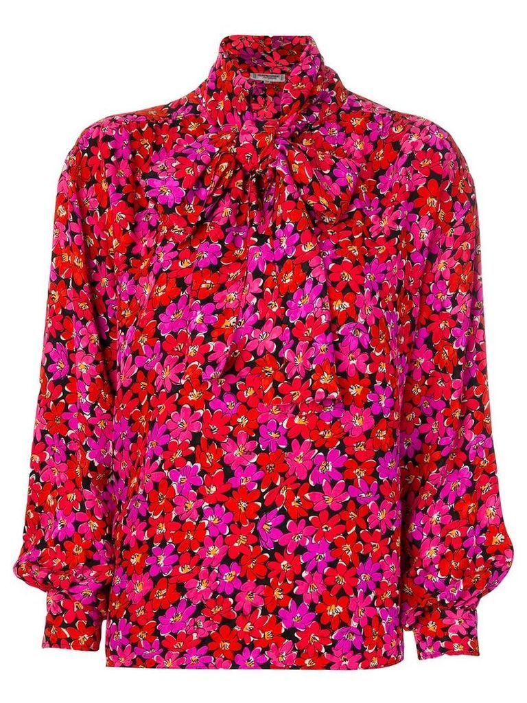 Yves Saint Laurent Pre-Owned 1990's floral print blouse - Red