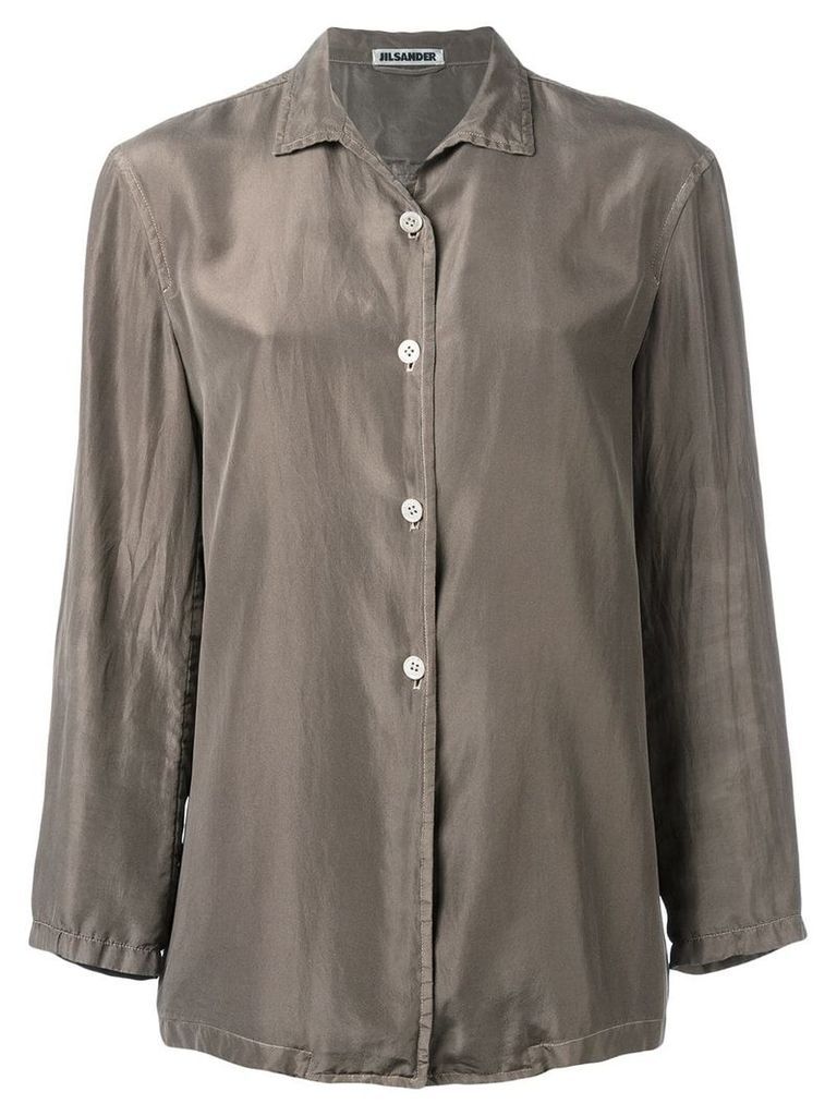 Jil Sander Pre-Owned silk shirt - Brown