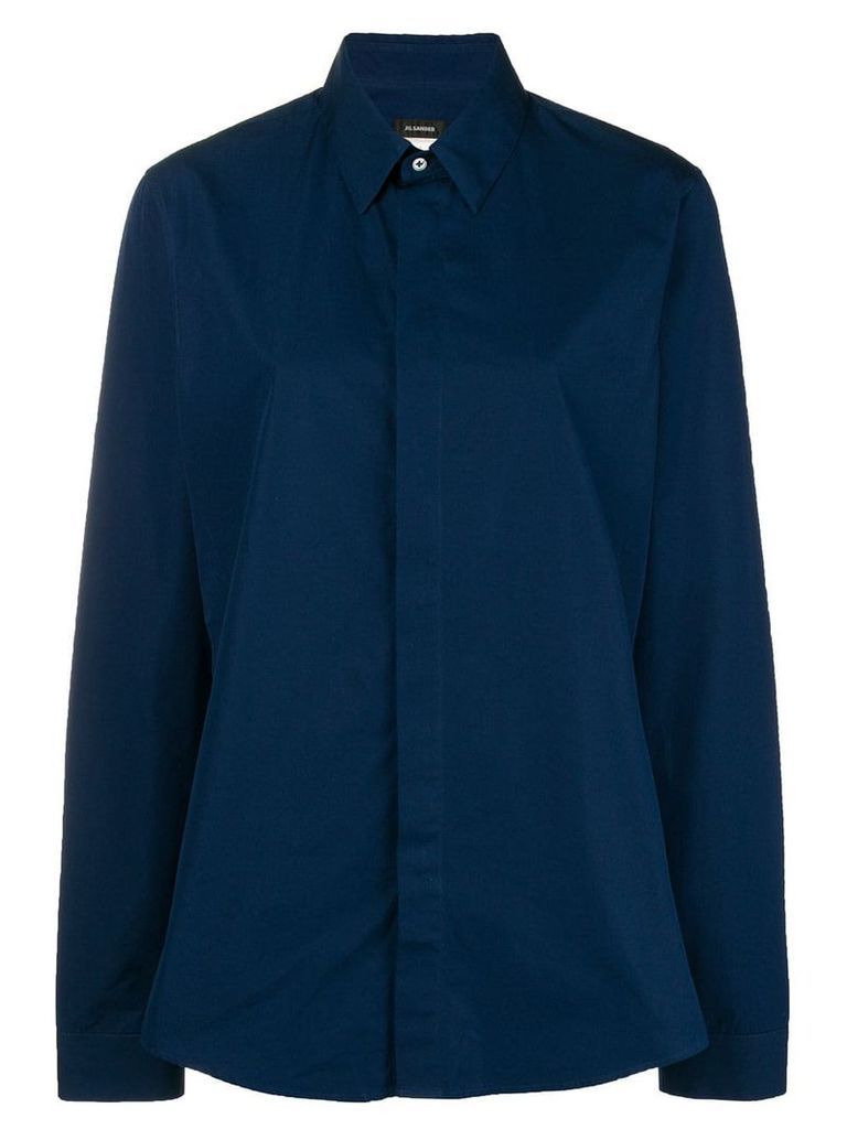 Jil Sander Pre-Owned concealed fastening shirt - Blue