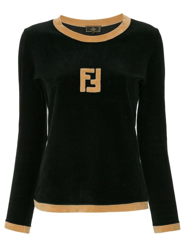 Fendi Pre-Owned FF logo longsleeved top - Black