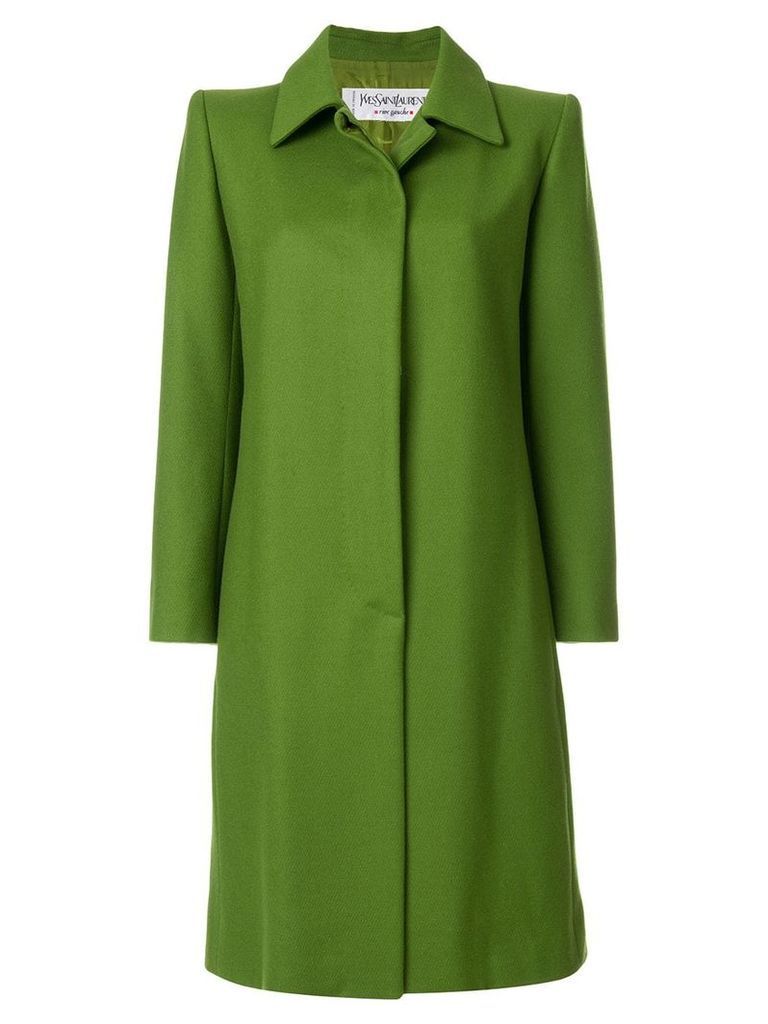 Yves Saint Laurent Pre-Owned button up vintage coat - Green