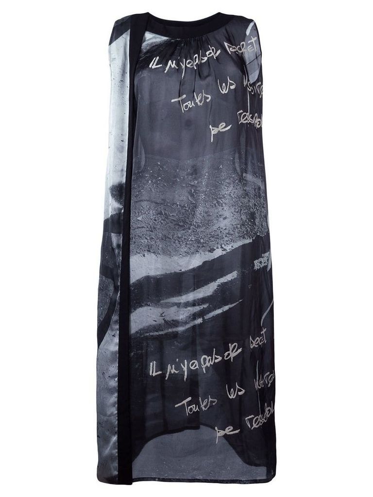 Yohji Yamamoto Pre-Owned printed sleeveless dress - Black