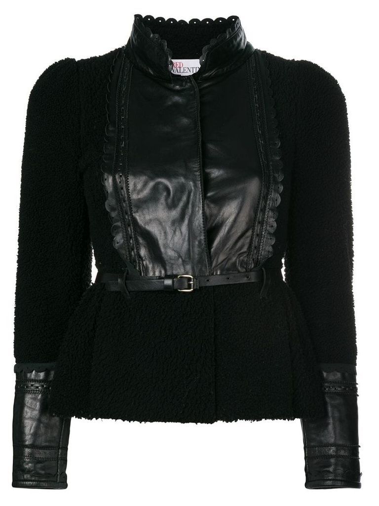 Valentino Pre-Owned panelled belted jacket - Black