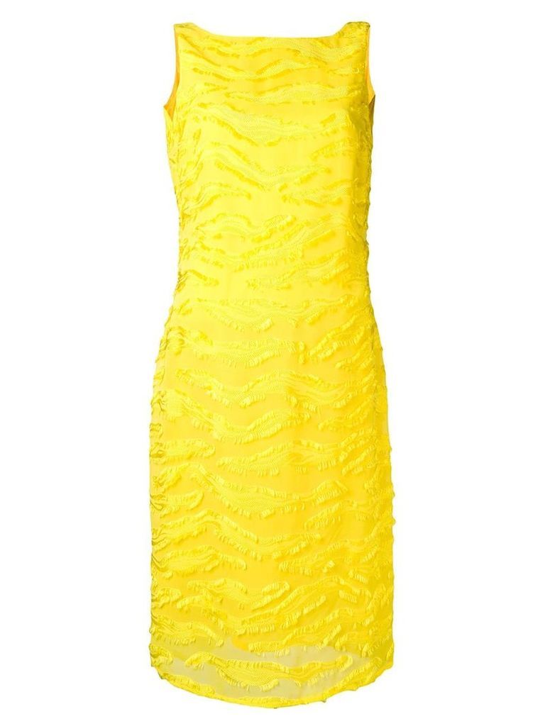 Versace Pre-Owned 1990's textured fitted dress - Yellow