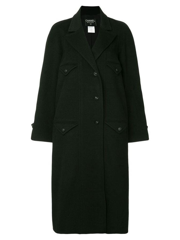 Chanel Pre-Owned four pocket coat - Black