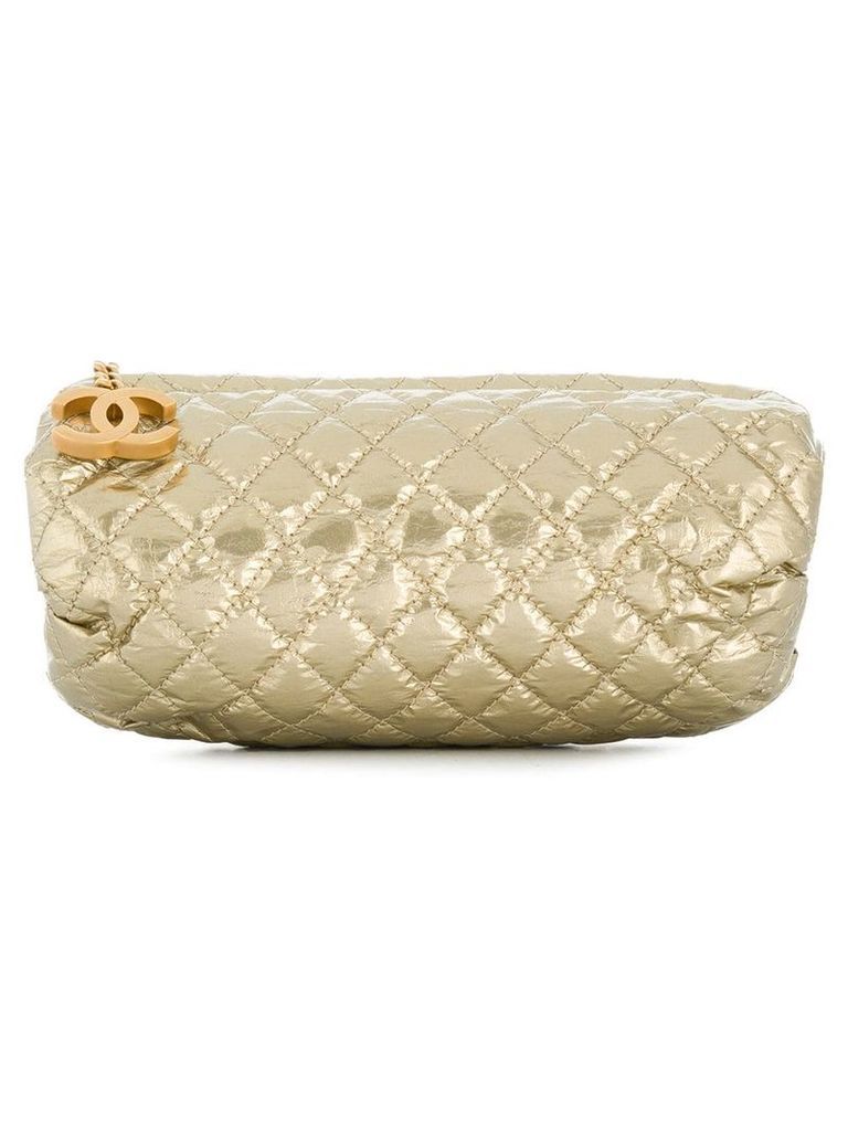 Chanel Pre-Owned 1990's diamond quilted clutch - NEUTRALS