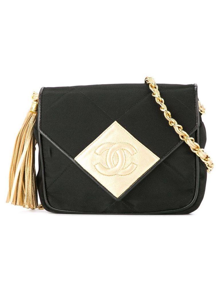 Chanel Pre-Owned 1989-1991 Fringe Chain Shoulder Bag - Black
