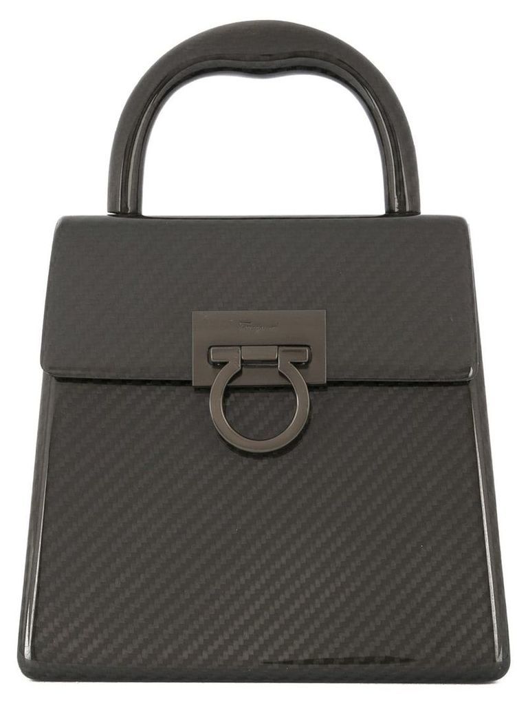 Salvatore Ferragamo Pre-Owned Gancini woven handbag - Black