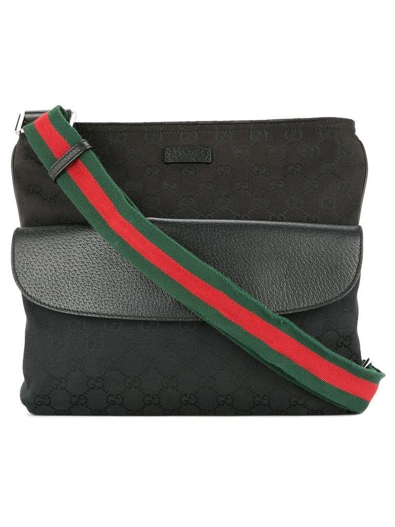Gucci Pre-Owned Shelly Line GG shoulder bag - Black