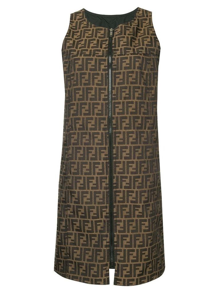 Fendi Pre-Owned Zipper dress - Brown
