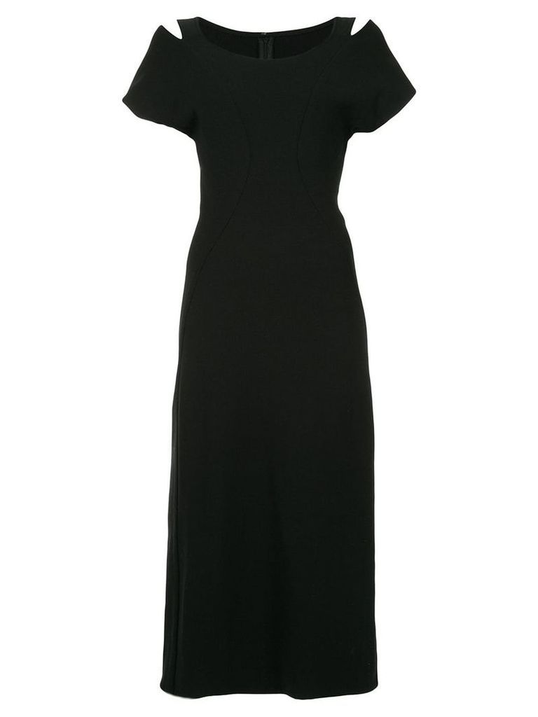Yohji Yamamoto Pre-Owned short-sleeve flared dress - Black