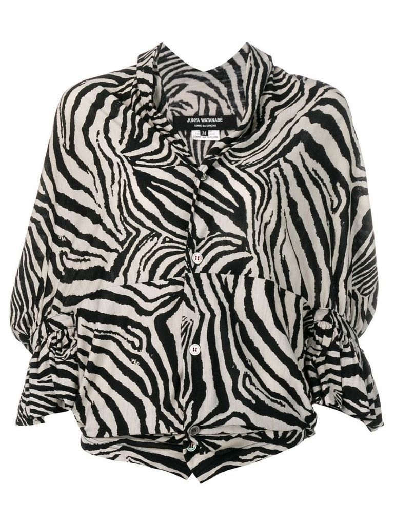 Junya Watanabe Comme des Garçons Pre-Owned zebra striped top - Black