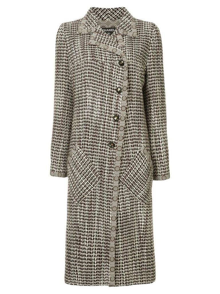 Chanel Pre-Owned patterned coat - Brown