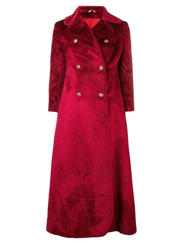 A.N.G.E.L.O. Vintage Cult 1960's double-breasted jacquard coat - Red