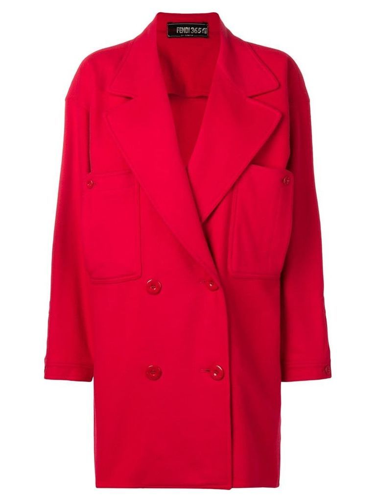 Fendi Pre-Owned double breasted coat - Red
