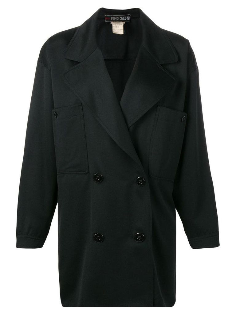Fendi Pre-Owned double breasted coat - Black