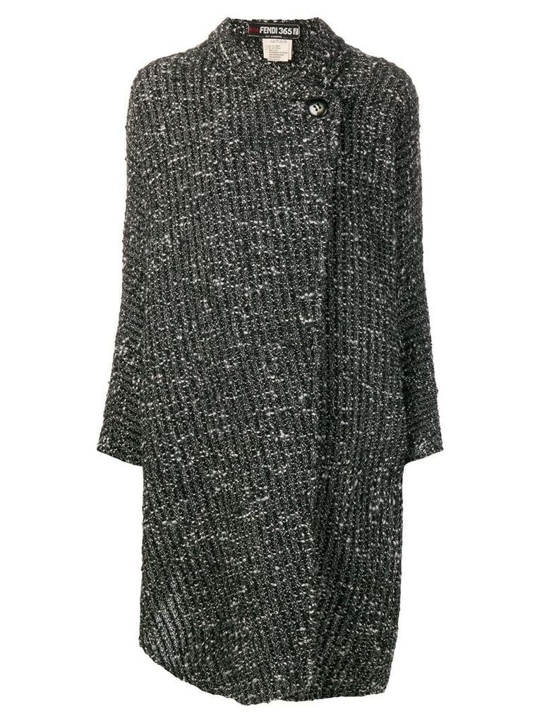 Fendi Pre-Owned boucle wrap coat - Black