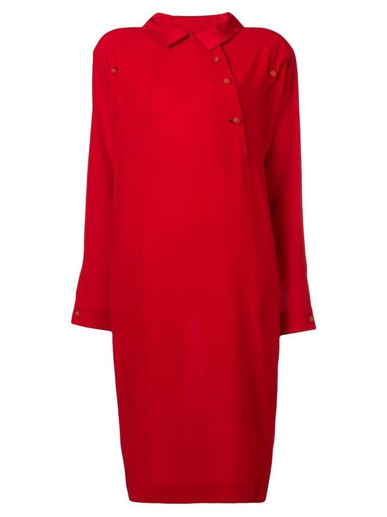 Fendi Pre-Owned 1980's dropped shoulders dress - Red