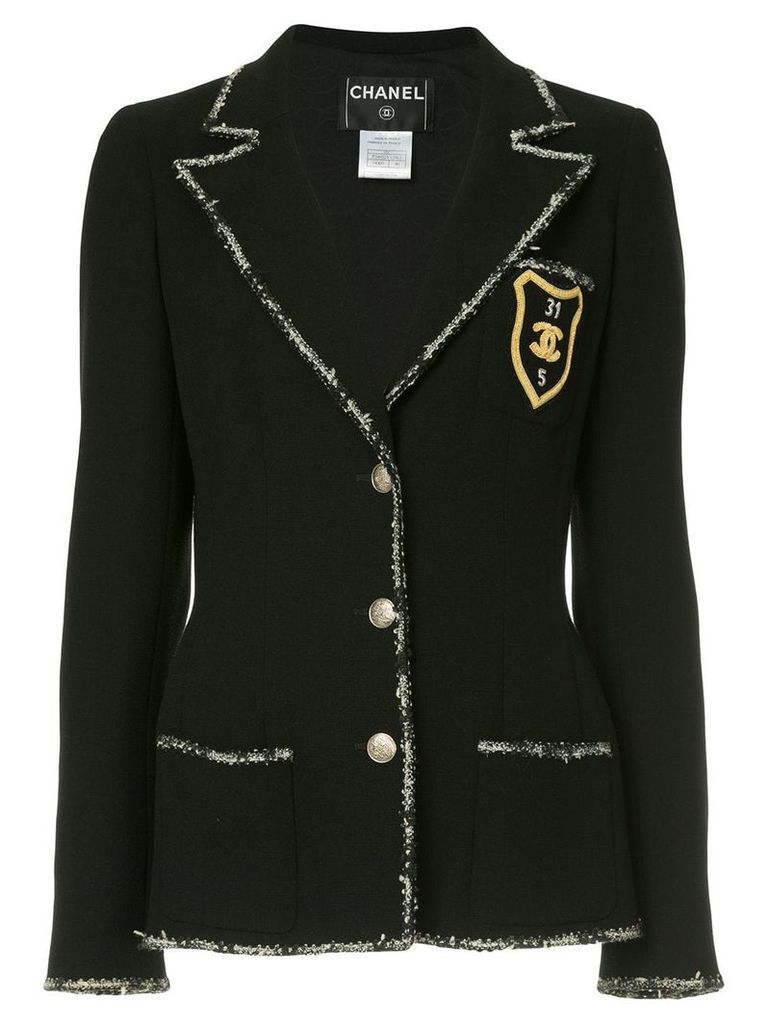 Chanel Pre-Owned 2005 patch detail blazer - Black