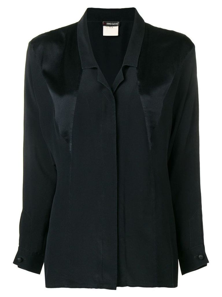 Fendi Pre-Owned panelled shirt - Black