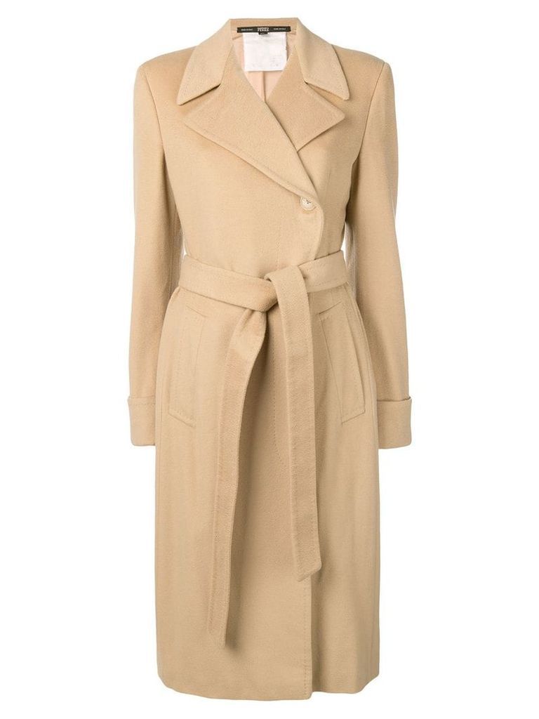 Gianfranco Ferré Pre-Owned 1990 belted coat - Neutrals