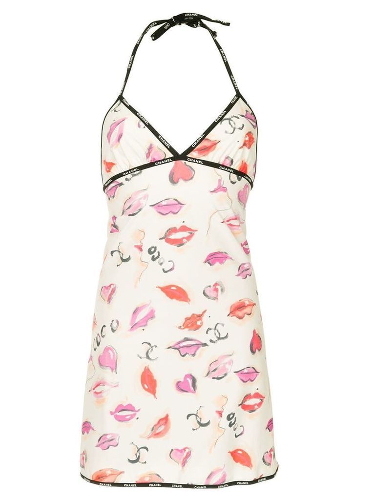 Chanel Pre-Owned 1995 printed beach dress - White