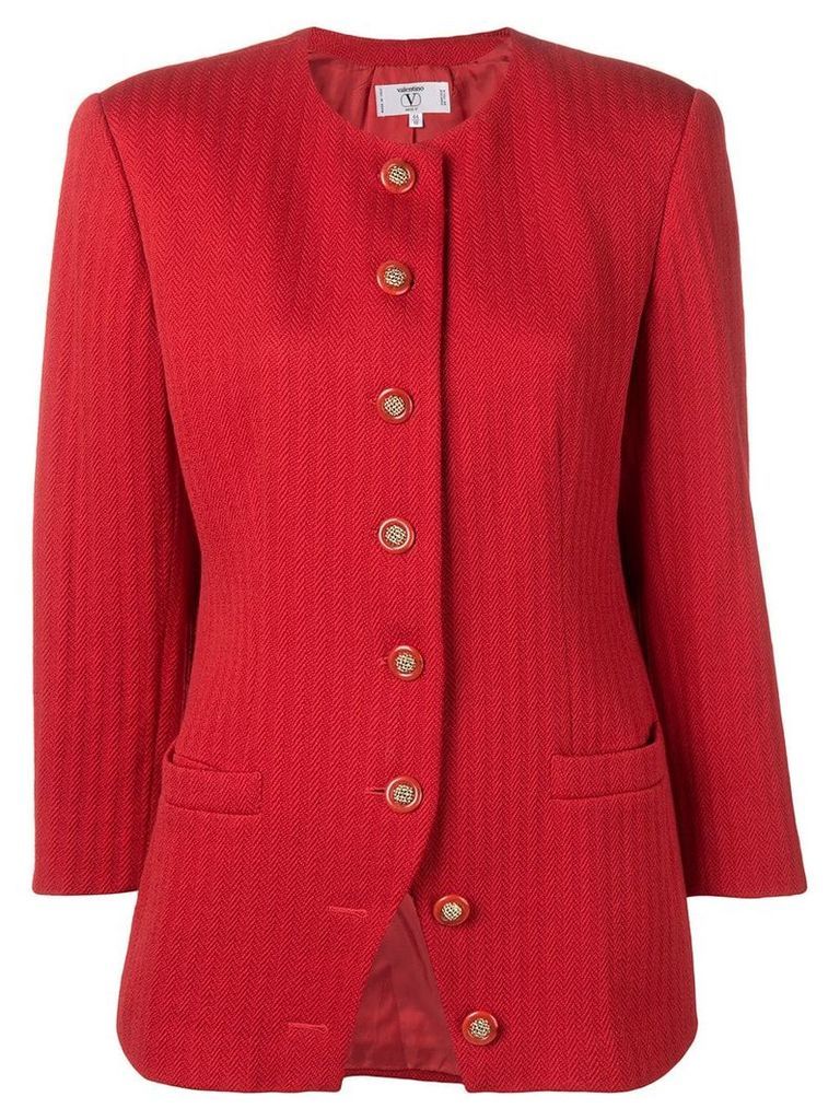Valentino Pre-Owned 1980's fishtail pattern jacket - Red