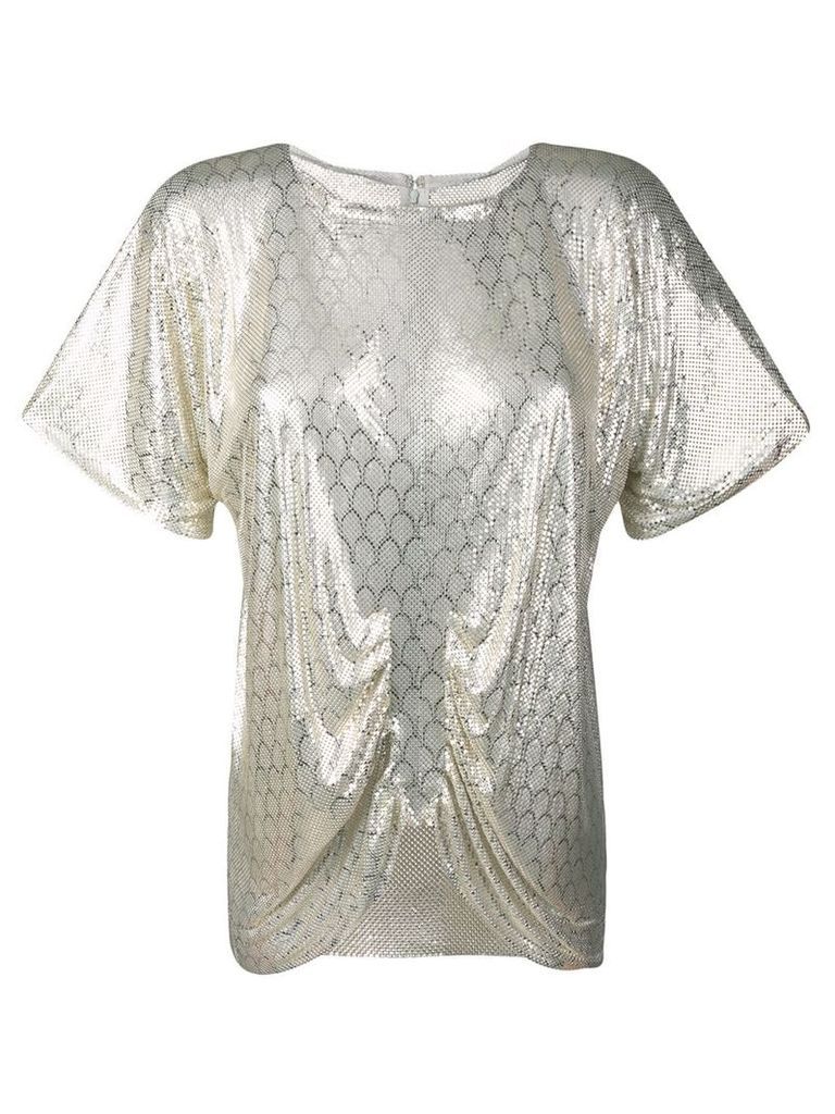Katheleys Vintage 1970's Whiting & Davis Disco blouse - Silver