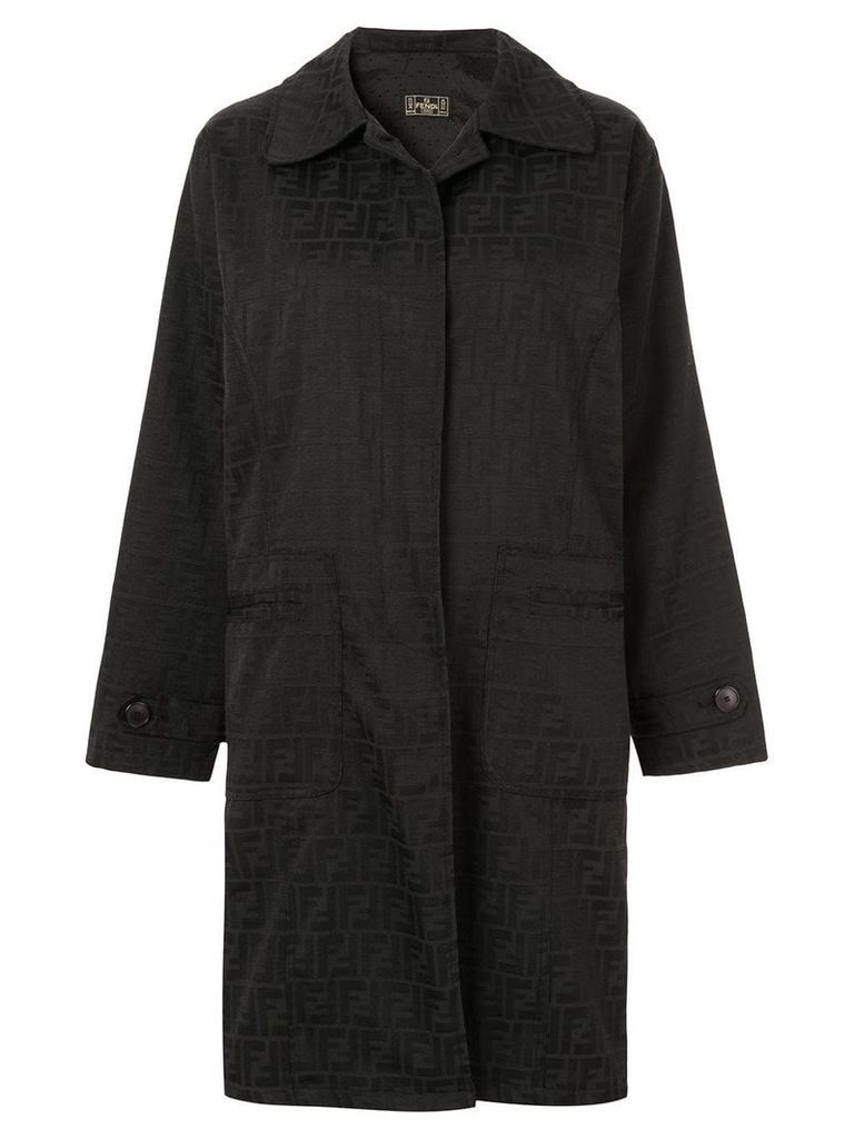 Fendi Pre-Owned long sleeve coat jacket - Black