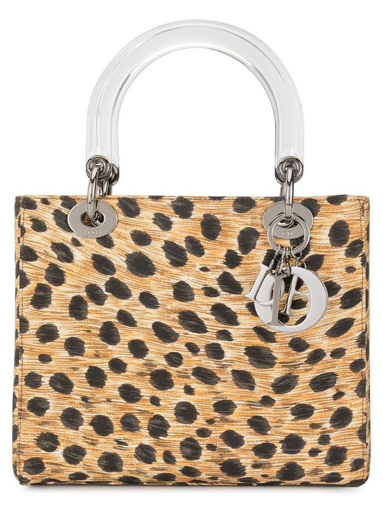 Christian Dior pre-owned Lady Dior cheetah-print 2way bag - Brown