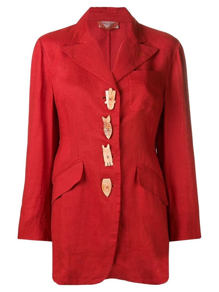 Romeo Gigli Pre-Owned 1990's embellished blazer - Red