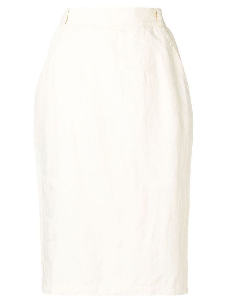Versace Pre-Owned 1980's pencil skirt - White