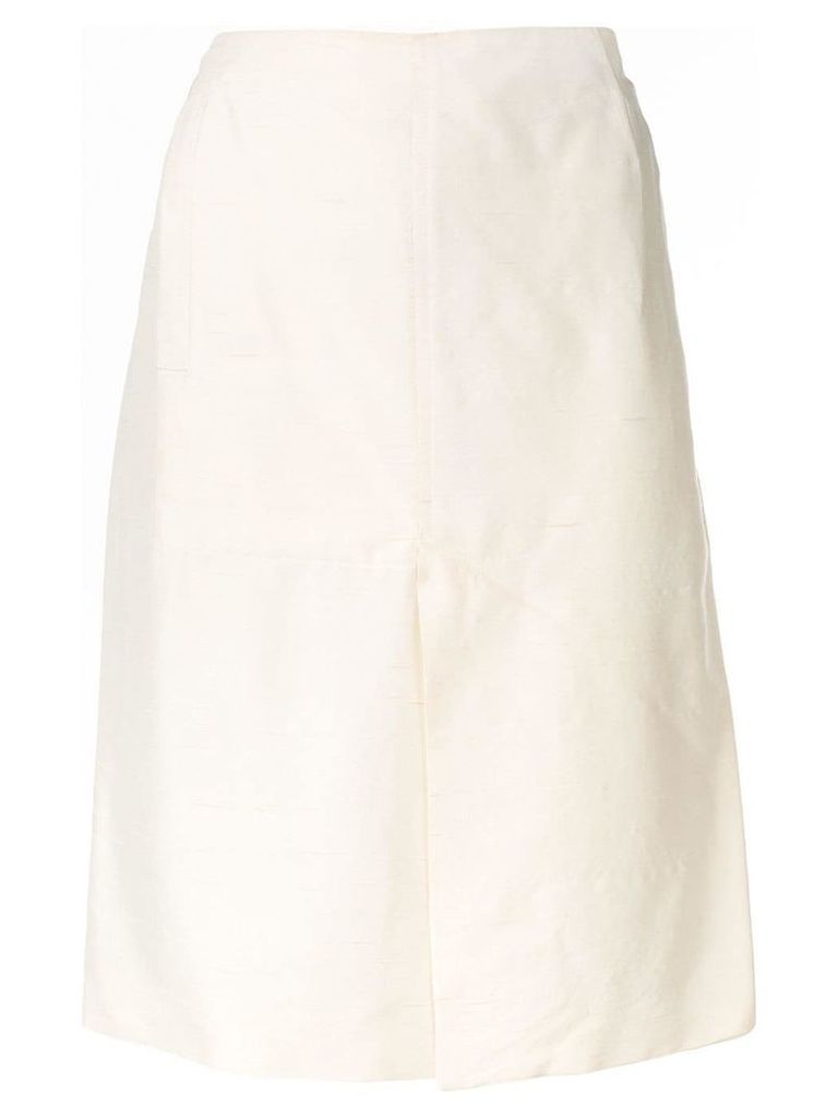 Jean Paul Gaultier Pre-Owned high-waist silk skirt - White