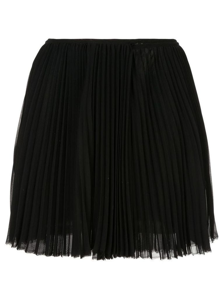 Comme Des Garçons Pre-Owned semi-sheer pleated mini skirt - Black