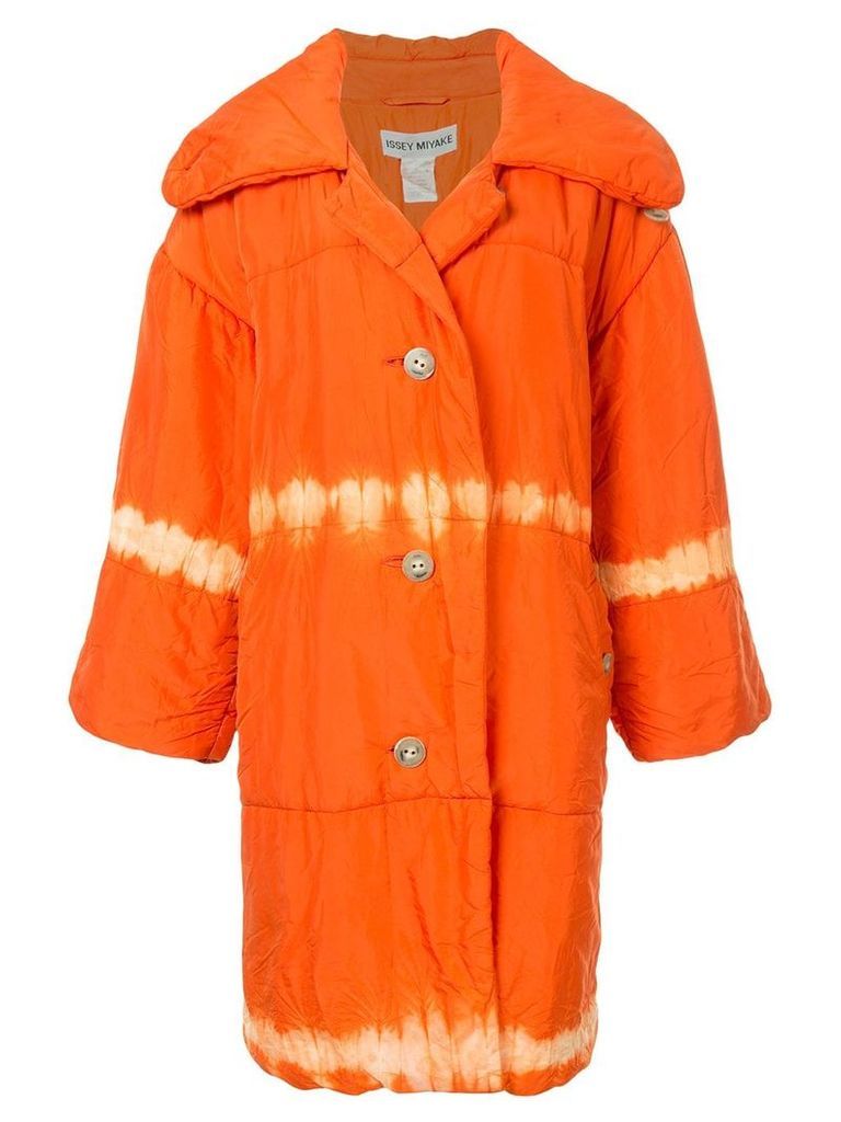 Issey Miyake Pre-Owned puffer coat - ORANGE
