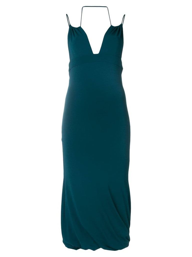Romeo Gigli Pre-Owned plunge dress - Blue