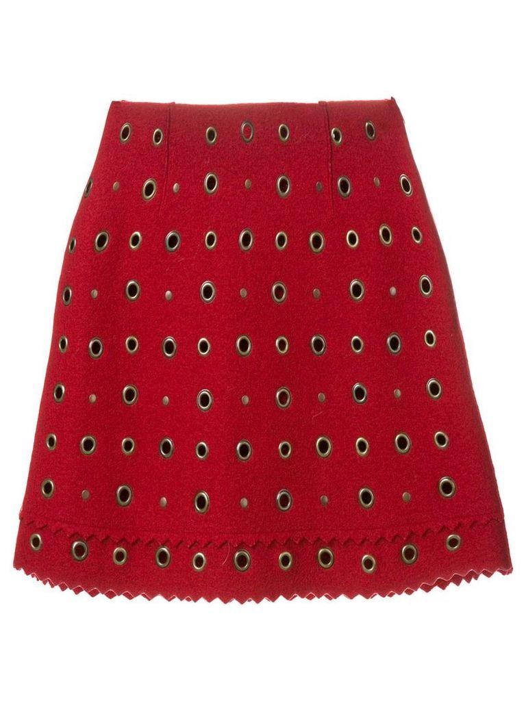 Moschino Pre-Owned eyelet embellished mini skirt - Red
