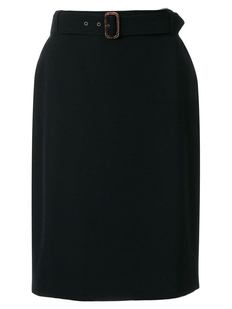 Jean Paul Gaultier Pre-Owned belted skirt - Black