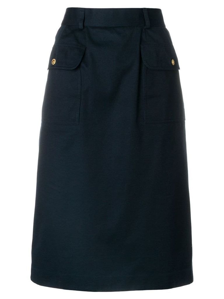 Chanel Pre-Owned A-line midi skirt - Blue